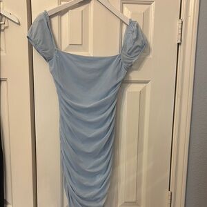 Princess Polly Light Blue Puff Sleeve Dress